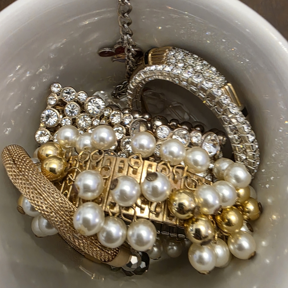 Elegant Gold and Pearl Bracelets